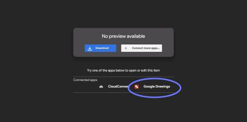 google drive open in drawings app