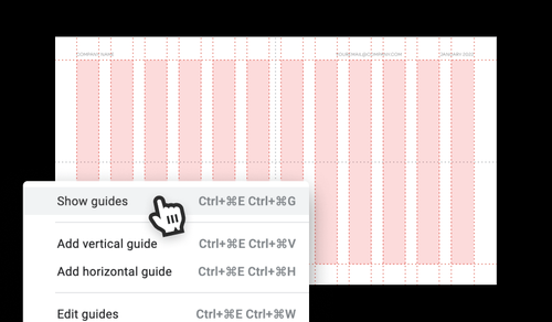 Show guides in google slides