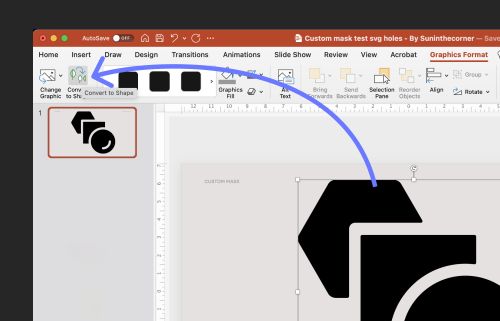 with arrow to create shape